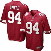Nike Men & Women & Youth 49ers #94 Justin Smith Red Team Color Game Jersey,baseball caps,new era cap wholesale,wholesale hats